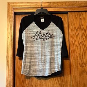 Harley Davidson 3/4 sleeve shirt